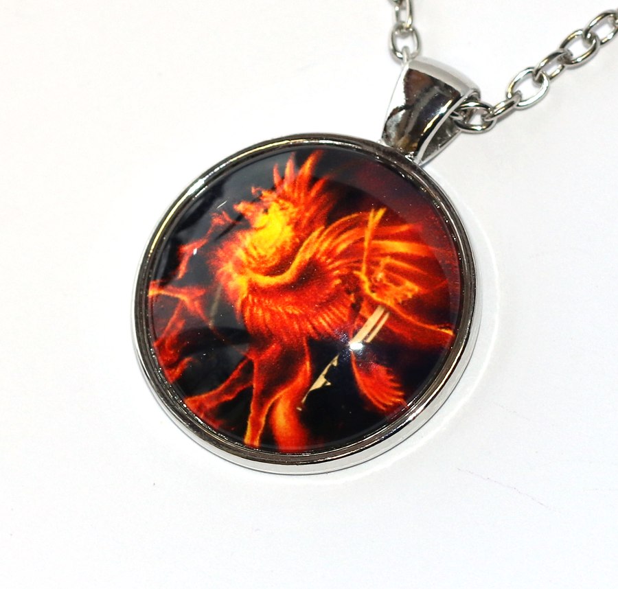 Řetízek Fashion Jewerly - Amulet Pegas, Ohnivý kůň s křídly, Vzkříšení, Znovuzrození 3738